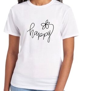 NEW!  HAPPY FLOWER Tshirt.